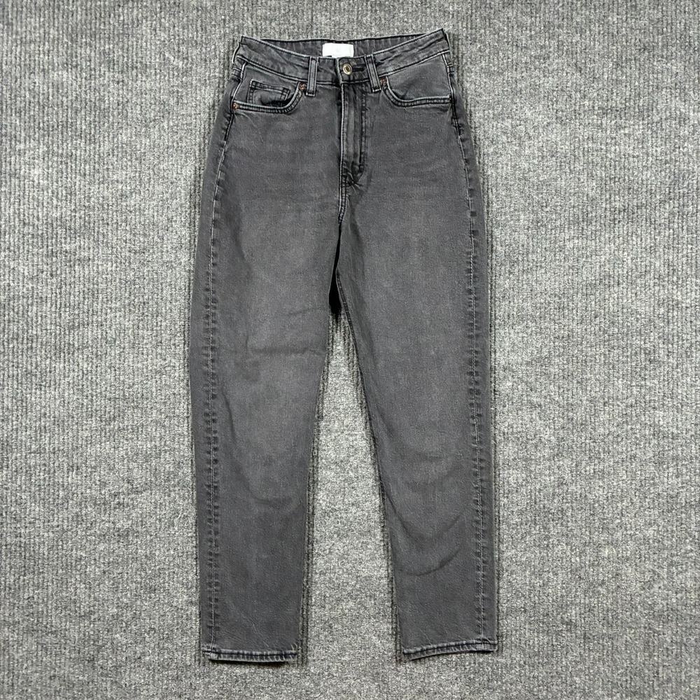 H&M Womens Skinny Jeans Size US 4 Gray High Rise Stretch Denim Faded Wash